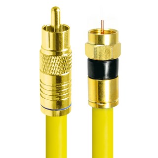 HDtop 韓國製 金色 RCA TO RF 5C 同軸電纜 黃色 HT-ZYGCR150, 15m, 1個