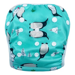 我家寶貝 嬰幼童調節式內褲型泳褲 TPU防水布 網眼布 防滲漏 舒適親膚, 1件, 0-3歲