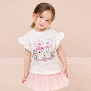 milkmile Esther Bunny 女童透氣野餐荷葉邊T恤