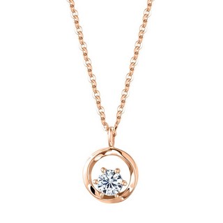 OST [Puremond] 同步鑽石 0.25ct 圓形波浪項鍊 OTS320C02DPW