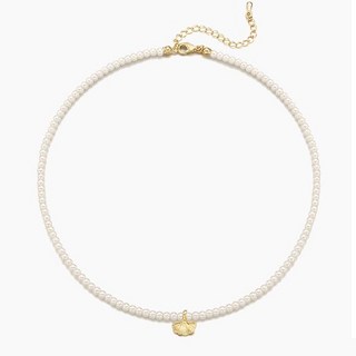 OST 銀杏葉吊墜玻璃珍珠項鍊 OTN221C08PYI