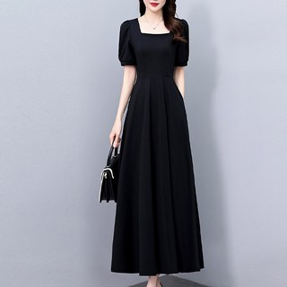 POPLARNC Aidea 方領洋裝 P24SMOPS040513 含大尺碼, 黑色