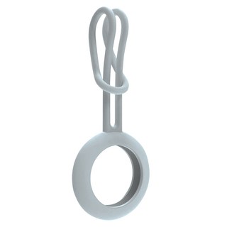 UniSync AirTag 追蹤定位防丟 經典素色矽膠吊飾保護套, 1個, 灰色