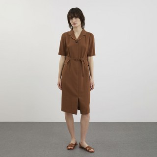 Olivia Lauren 撞色縫線點綴連身裙 VOCOA4M4321, 棕色