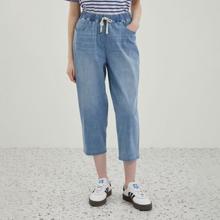 Olivia Lauren 女性鬆緊帶丹寧哈倫褲 VVCMP4M4391
