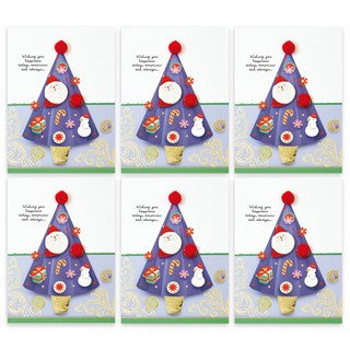 From&To Bluetree 聖誕卡 FS733102, 混合顏色, 6個