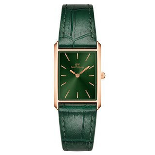 Daniel Wellington BOUND CROCODILE EMERALD 太陽紋錶盤皮革腕錶 32 x 22 mm