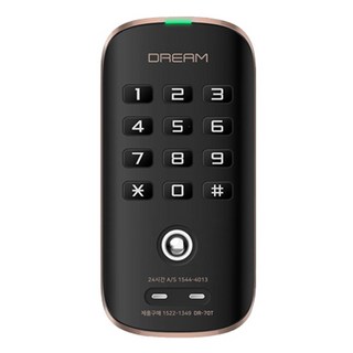 Dreamlock 感應卡/觸控兩用黑色門鎖, DR-70T, 顧客自行安裝