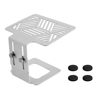 KALDIN 高度可調式咖啡秤支架 濃縮咖啡杯架 + 4入防滑墊組, 銀色, 1套