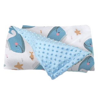 我家寶貝 豆豆絨安撫巾蓋毯 觸感柔軟細緻 溫柔呵護寶寶, 鯨魚 藍色