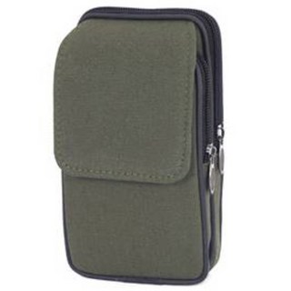 Dayeongyeong 可翻蓋折疊帆布腰帶包 手機包 直立式, 綠色, 1個