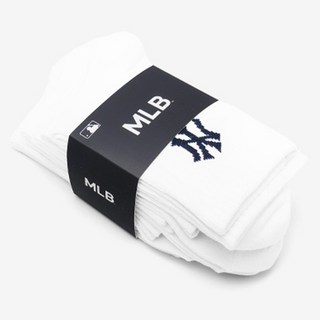 New York Yankees MLB 男士時尚基本款Logo中筒襪 5雙入
