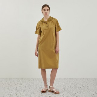 Olivia Lauren 撞色連帽短袖長版洋裝 VVBOA4M4486, 橄欖綠