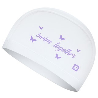 RALLY 運動成人用聚氨酯塗層設計泳帽 ORUC814, 1個, 白色