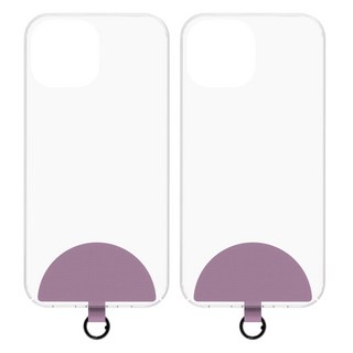 zeroskin 手機殼掛繩掛環 吊牌扣 半圓款, 2個, 紫色