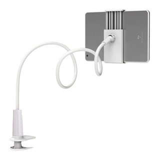 알파커머스 침대 자바라 태블릿PC 휴대폰 거치대, 화이트, 1개