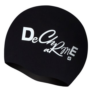 Rally 矽膠泳帽 設計游泳帽 ORUC805, 黑色, 1個