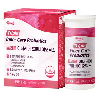 Funeat Triple護理益生菌膠囊, 1個, 15g