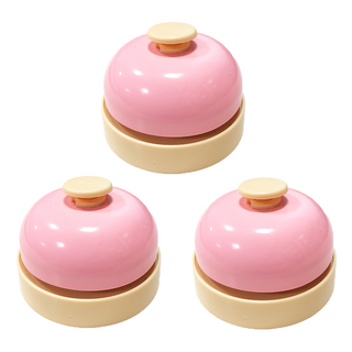 Khohimo 多用途呼叫鈴 彩色呼叫鈴 桌遊鈴 3入組 4W089, 粉紅色