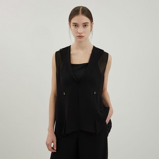 Olivia Lauren 聚酯雪紡褶皺背心 VOCQC4M5131