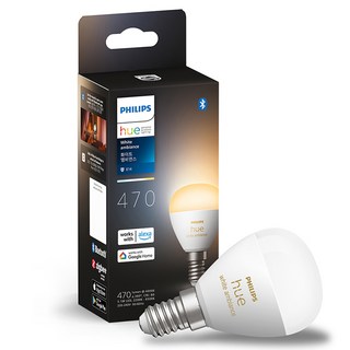 PHILIPS 飛利浦 hue 白色情境燭形 E14 智慧燈泡 5.1W, 1個, 其他顏色