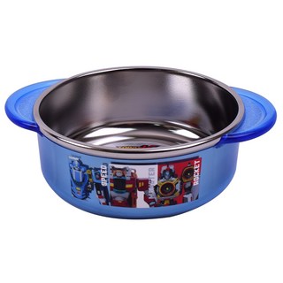 LiLFANT YooYiYoung 託寶兄弟V 安全握把透明防滑不鏽鋼大碗, 1個, 混色