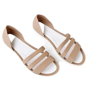 女款果凍防水涼鞋 HLBN46020, 240, 米色