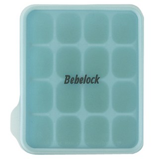 Bebelock 韓國製 Elpa 矽膠方塊副食品冷凍容器 16格, 薄荷綠, 1個