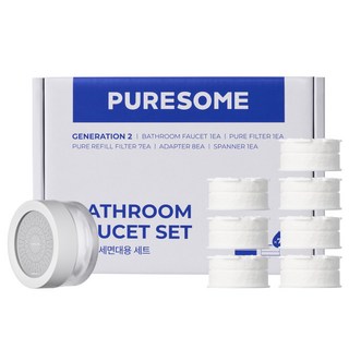 퓨어썸 세면대용 필터 + 리필 퓨어필터 7p 세트, 1개, 혼합색상