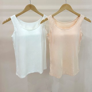 페이퍼먼츠 여성용 모찌 슬림핏 브라 내장형 모달 나시 22210 B 2p