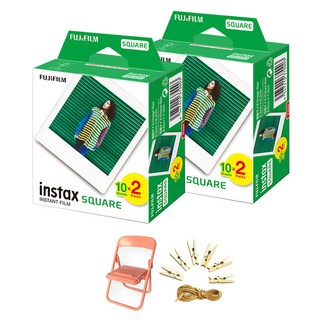 FUJIFILM 富士 instax 馬上看 即時方形底片40p+拍照椅+拍照線套裝, 單一商品, 1套