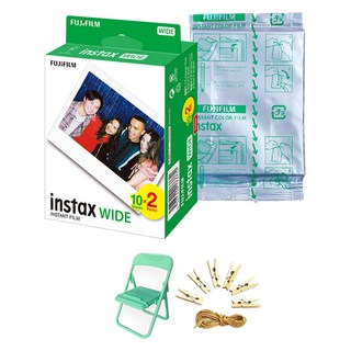 FUJIFILM 富士 instax 寬幅底片30張 + 照片椅隨機出貨 + 照片掛繩組, 單一商品, 1套