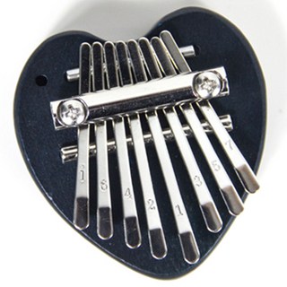 Allode 黑色原木8音階迷你卡林巴琴 TYPE 01 愛心, 1個