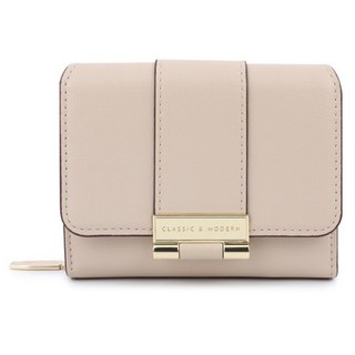 Sunbit Foila 女用零錢拉鍊卡片收納素色搭扣短夾