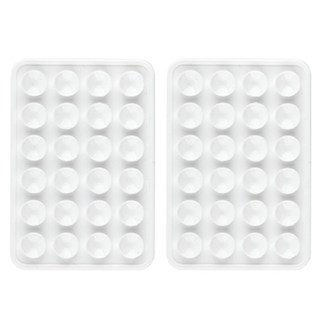 구스페리 파스텔 흡착식 실리콘 부착 패드, 화이트, 2개