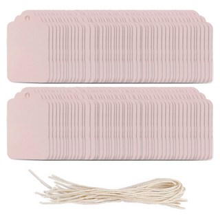 코히모 종이 마카롱 라벨택 200p + 고리 200p 세트 4W137, 핑크, 1세트