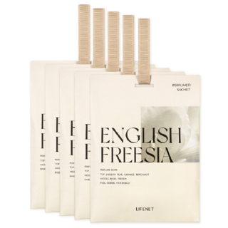 라이프넷 퍼퓸드 샤쉐 방향제 본품, 20g, 5개, 잉글리시 프리지아