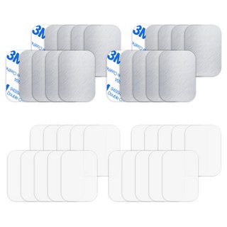 808STORE 車用手機磁吸支架專用方形鋼片 20片 + 保護膜 20片組合, 單一顏色, 1套