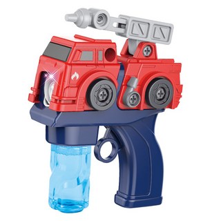 Bong Bong 自動組裝泡泡槍 + 泡泡液 + 螺絲起子套組, 消防車