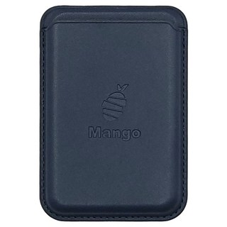 망고 자력강화 맥세이프 가죽 휴대폰 카드지갑, 네이비, 1개