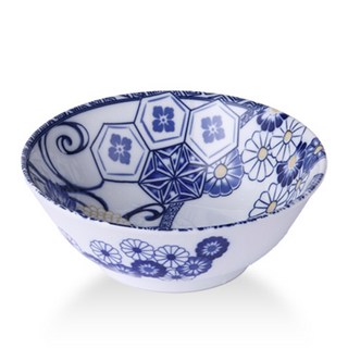 愛琳朵 愛尚熹 麵碗, 1個, 白色 + 藍色