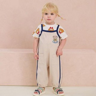 milkmile 兒童透氣可愛泰迪熊吊帶褲