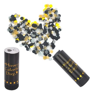 파티쇼 파티꽃가루폭죽 소형 2p, 블랙믹스, 1개