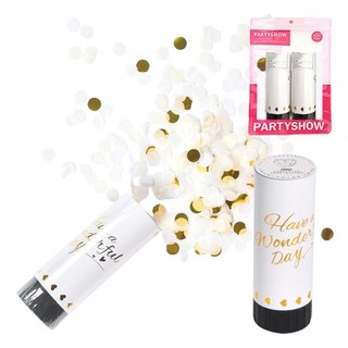 파티쇼 파티꽃가루폭죽 소형 2p, 화이트믹스, 1개