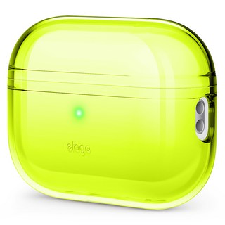 엘라고 에어팟 프로2 클리어 베이직 케이스, EAPP2CL-BA-NYE, 네온옐로우, 1개
