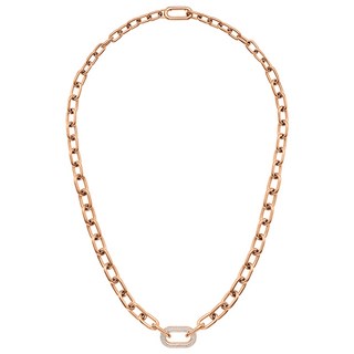 Daniel Wellington Crystal Link 女款登山扣方晶鋯石鍊式項鍊