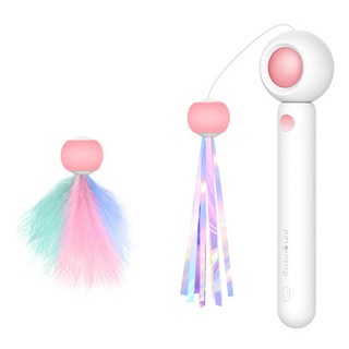 Gato 貓咪溜溜球釣竿玩具, 粉紅色, 1個