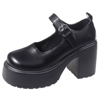 shoes& 女性魔鬼氈綁帶厚底樂福鞋 sn284