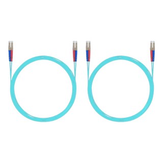 넥스트유 10G OM3 멀티모드 LC-LC 광 점퍼코드 패치코드 NEXT-LL303MM-10G, 아쿠아, 2개, 3m