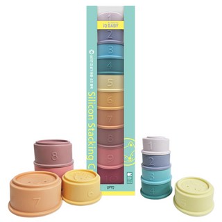 矽膠動物數字疊疊杯積木, 無, 藍兔子